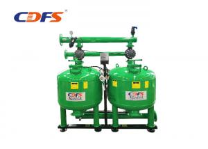 China Manual Auto Backwash Sand Filter , Green Pressure Sand Filter Water Treatment  on sale
