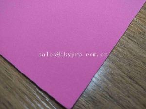 Quality 1mm Thick High Elastic Pink SBR Thin Neoprene Fabric EVA with Polyester Jersey Coating Rubber Sheet for sale