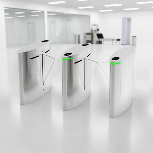 Security Turnstile Gate compatible with multiple access control devices allowing flexible security system configurations