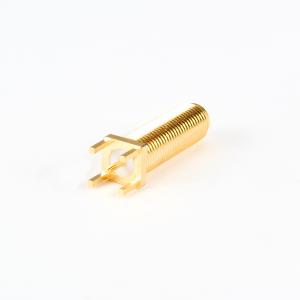 Quality Brass / Gold Plating Female PCB Mount Connector For RF Signal Connection for sale