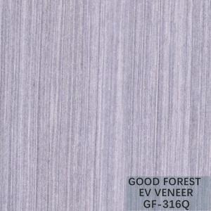 China Engineered Wood Veneer Silver Pear Blue Color Quarter Cut For Fancy Plywood on sale