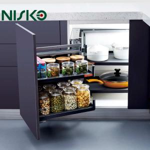 Buy cheap Seasoning Bottle Pull Out Basket Soft Close 2 Shelves Side Mounted Kitchen from wholesalers