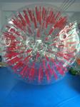 Grass Red Cord Inflatable Zorb Ball Inflatable Human Hamster Ball 2.8m x 1.8m