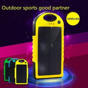 Quality Travel Camping double usb solar mobile phone battery charger 5000mAh for sale