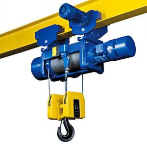 Quality HS CODE 84251100 5 Ton Electric Wire Rope Hoist For Single Girder Overhead Crane for sale