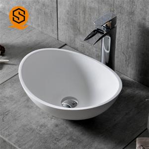 Quality Seamless Joint Solid Surface Wash Basin Countertop For Villa for sale