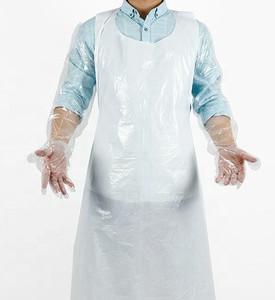 Quality Waterproof Disposable Protective Coveralls Apron Type White Anti Dust Pe Plastic for sale