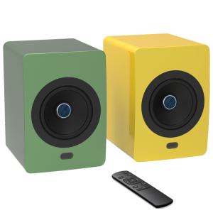 Buy cheap Powered Bookshelf Bluetooth TWS Speakers Wireless Wooden Cabinet HiFi Stereo from wholesalers