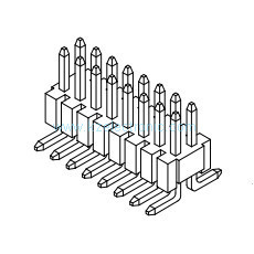 Buy cheap Dual row 1.27*1.27mm SMT SMD male header from wholesalers