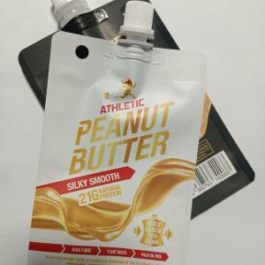 China 0.15MM Thickness Brown Mylar 90g Aluminum Foil Spout Pouch for Fruit Puree Packaging on sale