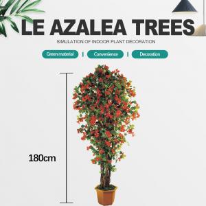 China 2.5m Landscape Real Touch Artificial Flowers Green Azalea Tree on sale