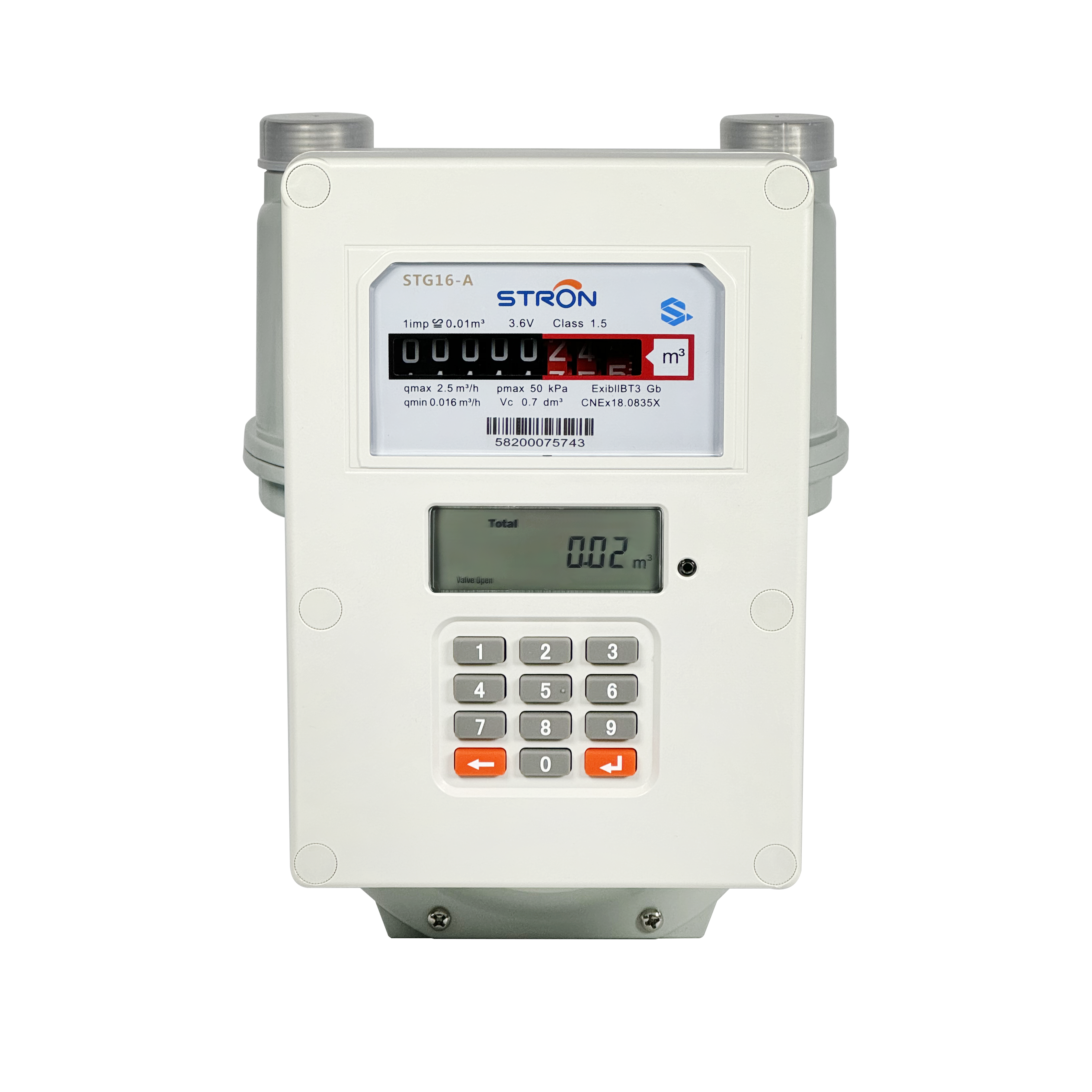 China High quality STS Prepaid Gas Meter STG16-S | OIML R137 Certified, 6-Year Battery & Remote Monitoring on sale