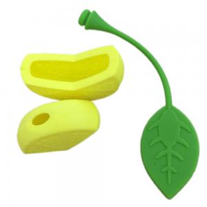 Quality New Lemon Silicone Loose Tea Strainer Herbal Spice Infuser Filter Tools for sale