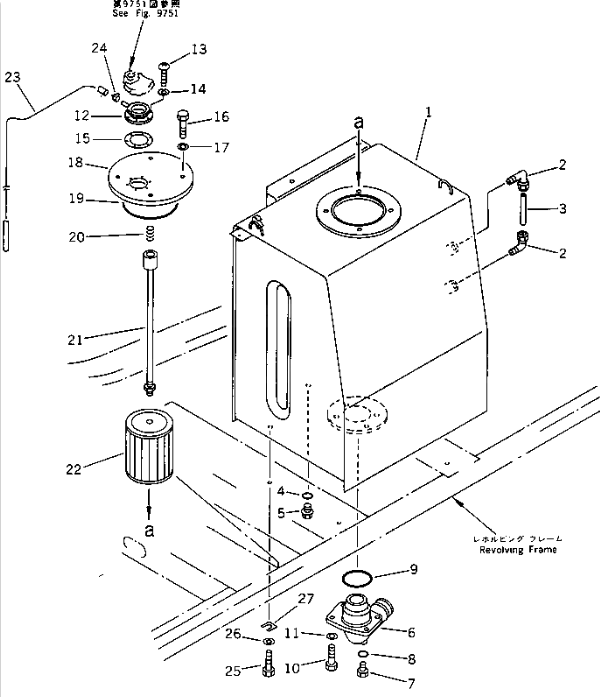 205-60-51450 2056051450 Filter KOMATSU Excavator Spare Parts For PC200-5C PC210-5K