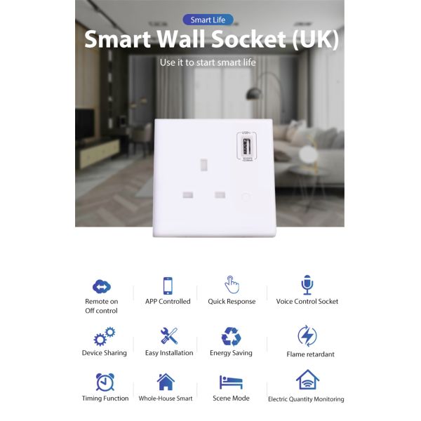 Tuya With Electricity Monitoring Function Wall Plugs Sockets Zigbee