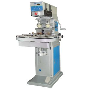 Quality Pneumatic 2 color page pad printing machine with conveyor for toys for sale