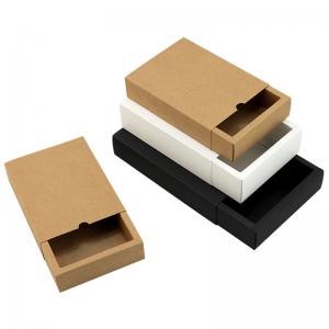 China Watch Custom Recycled Blank Jewelry Package Slide Drawer Kraft Paper Material Packaging Boxes on sale