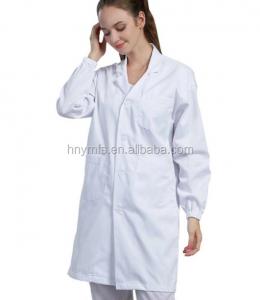 Quality High Quality Hospital Uniforms White Lab Coat  for women Medical gown Doctor and Nurse Scrub  60% Cotton 40% Polyester for sale