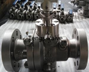 Quality Cast Stainless Steel A351-CF8M Split Body Reduced Bore Flanged TrunnionMounted Ball Valve for sale