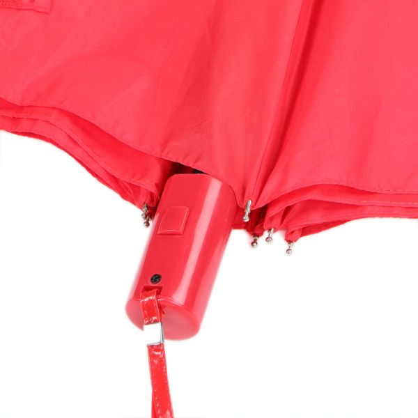 Red Two Foldable Ladies Folding Umbrellas , Promotional Designer Folding Umbrellas