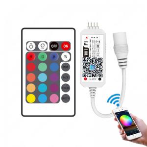 Quality 24 Keys Remote RGB LED Strip Wifi Controller APP Timing Voice Music Control for sale