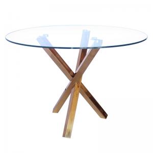 Quality Marble Polished Luxury Modern Dining Tables In Silver Rose Gold Color for sale