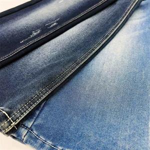 China 10oz Dobby Denim Fabric With Double Layers Imitation Knitted on sale