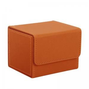 Quality Polybag Deck Card Box PU Trading Card Holder Case With Side Loading SGS for sale
