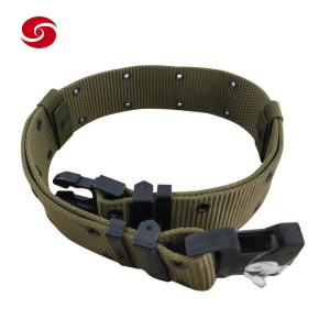 China Olive Green Nylon Military Tactical Belt Army Webbing Belt With POM Buckle on sale