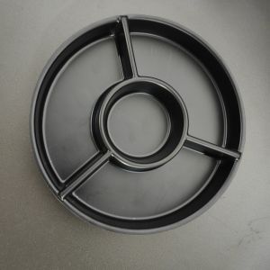 Buy cheap OEM Round 4 Grid Chocolate Tray Food Grade Plastic PS Black Packaging for from wholesalers