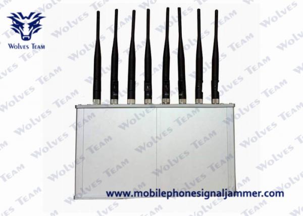 Buy High Power 8 Antennas 16W 3G 4G Mobile Phone WiFi Jammer with Cooling Fan at wholesale prices