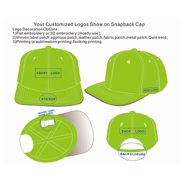 Customized Blue Structured Printed Baseball Caps Quick Dry Reflective Logo