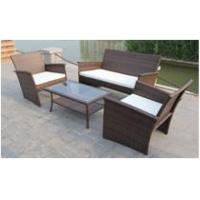 Nice 4PCS All Weather Rattan Garden Furniture Outdoor Resin Wicker Sofa Set for sale