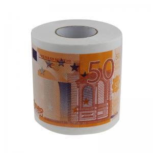 Quality Euro Pattern Printed Bamboo Pulp 3 Ply Toilet Paper for sale