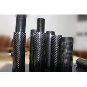 China Large tube Glossy or Matt Carbon Cloth Pattern Oval/Round/Square 3K Carbon Fiber Tube on sale