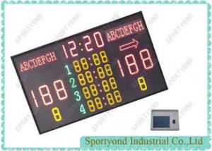China Large Digital Electronic Basketball Scoreboard Red / Yellow / Green , 2m X 1m on sale