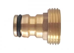 China RB / CP Color Brass Quick Connect Garden Hose Fittings Male Thread Tap Adaptor on sale