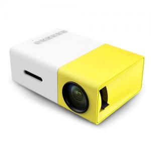 Quality YG300 Mini Pocket 4k Portable LED Projectors Yellow for Home Theater for sale
