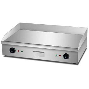 China Electric Countertop Flat Griddle Plate Silver White 35kg Double Temperature Control Panel on sale