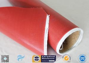 Quality 1.5m Wide 0.45mm Silicone Coated Fiberglass Fabric 80g Single Side Chemical Resist for sale