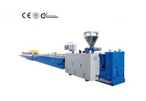 China Double Screw PVC / UPVC Plastic Profile Extrusion Machine For Decorative Material on sale