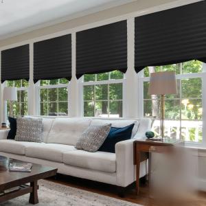 Quality Anti Ultraviolet  Portable Cordless Curtain Blinds Pleated Blackout Curtains Mini for sale