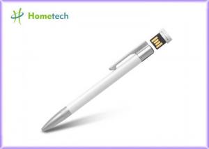 Quality Black / White Ballpoint High Speed Pen Drive 16GB USB 2.0 Customized Metal Mateial for sale