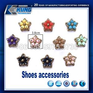 Quality Metal Multicolor Fashion Shoe Buckles , Zinc Alloy Small Buckles For Shoes for sale