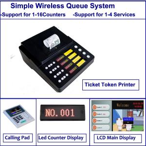 Quality Simple Multiple Function wireless queue management ticket printer customer flow queue system for sale