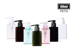 Quality Lotion Cosmetic PETG Bottle Ribbed Surface Non Spill For Shampoo / Shower Gel for sale