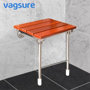 Quality Floor Mounted Fold Up Shower Bench , Anti Rust Bathroom Foldable Shower Seat for sale