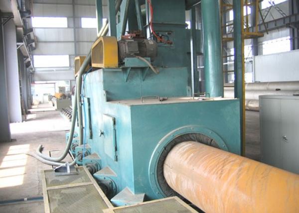 Buy High Speed Steel Pipe Shot Blasting Machine Anti - Fatigue Grey Color 4m / S at wholesale prices