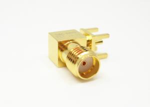 Quality High Quality Gold Plated Female PCB SMA Right Angle Connectors for sale