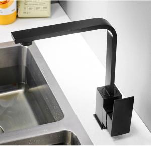 Quality Stainless Steel Kitchen Sink Mixer Faucet Square Handle Modern Kitchen Faucet for sale